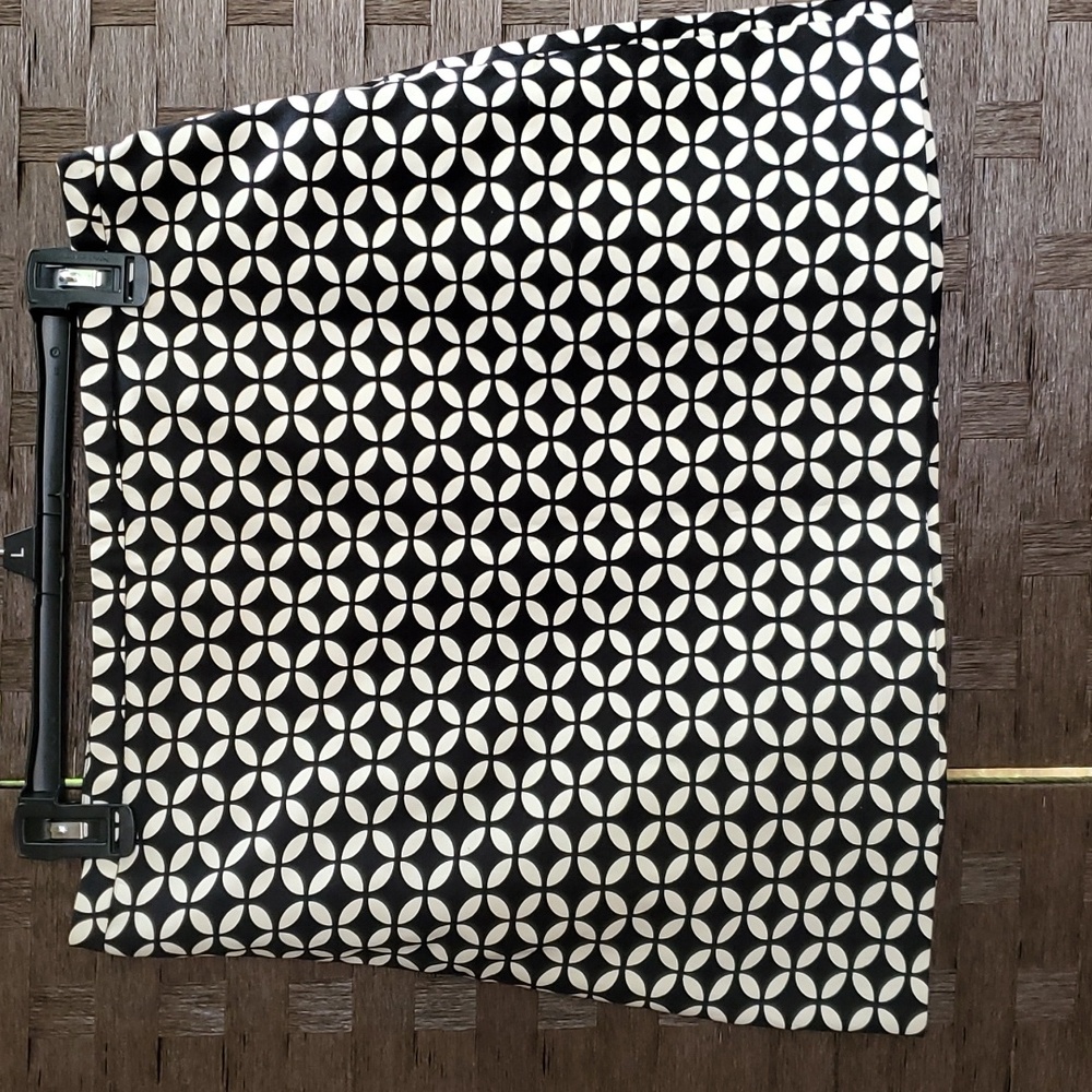 Cynthia Rowley Black & White Geometric A-Line Mini Skirt, Size 8